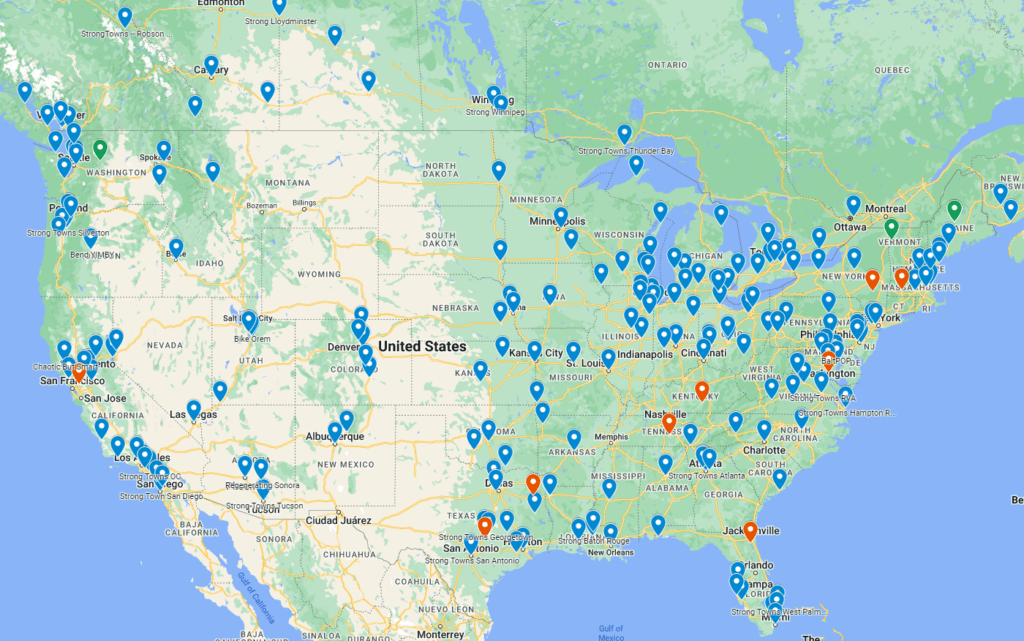 Map of local conversations grops